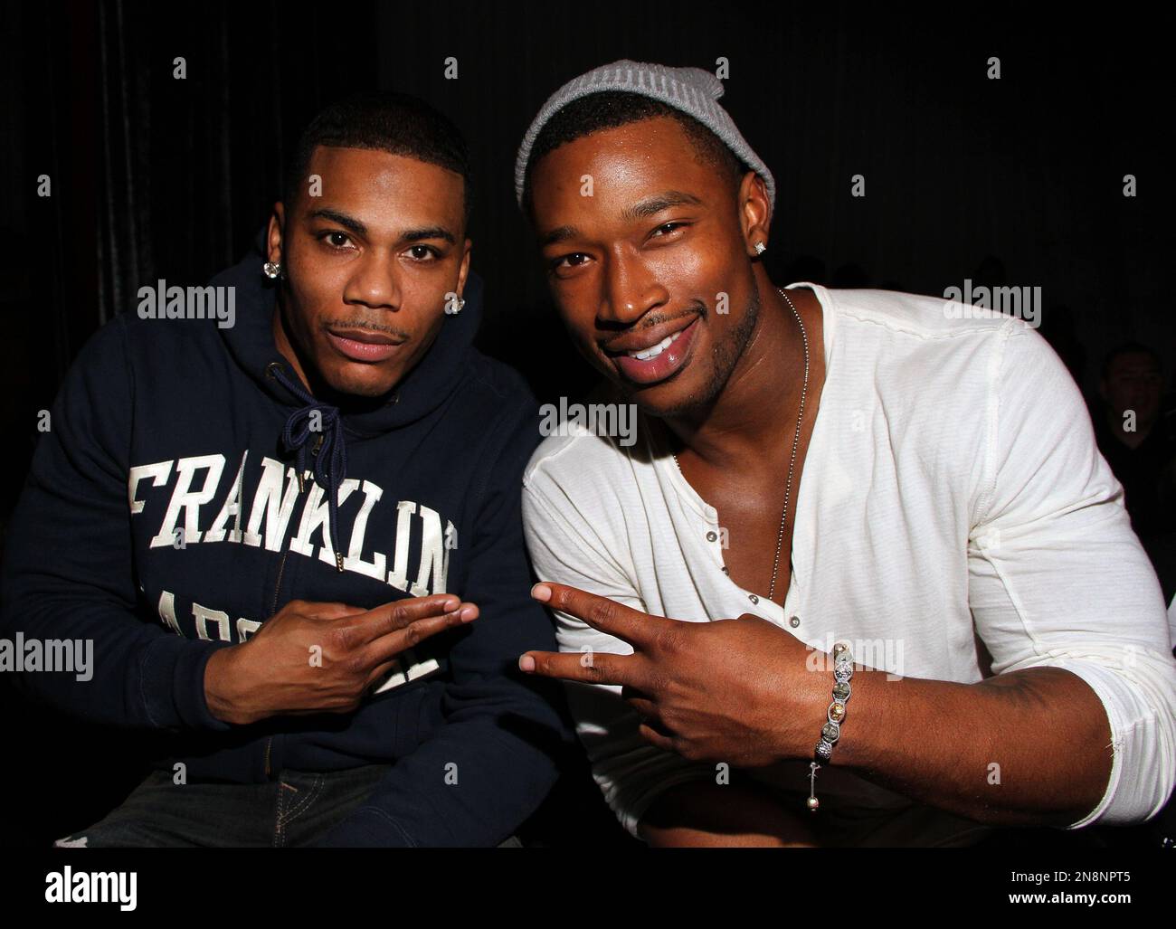 Rapper and actor Nelly and R&B singer Kevin McCall seen at BET Real