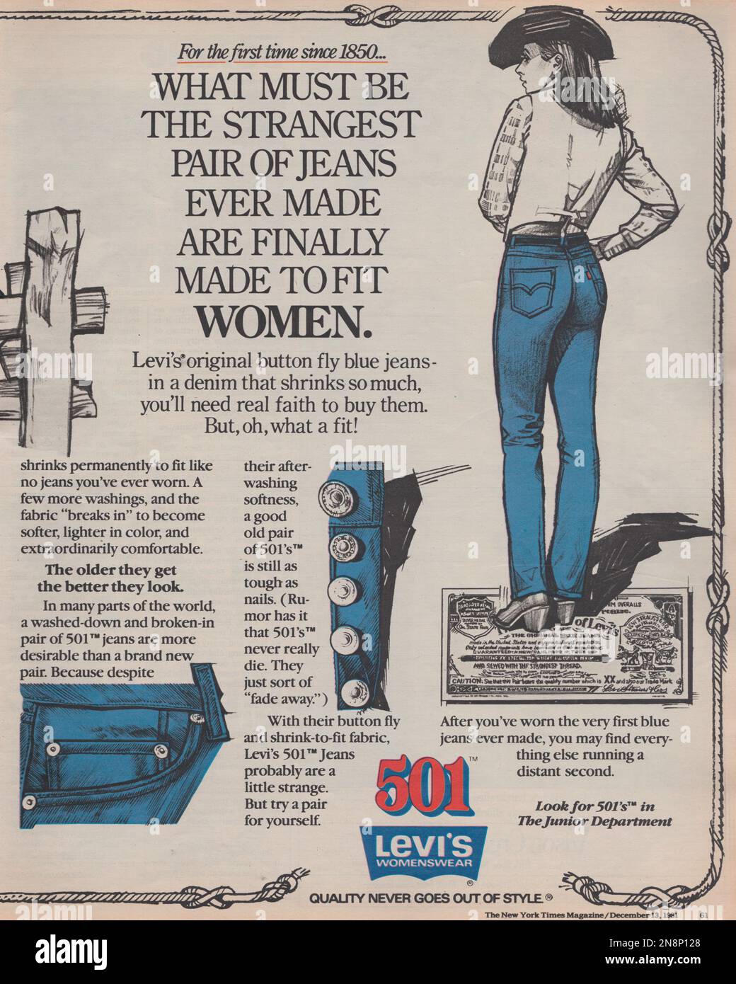 Advert levis magazine hi-res stock photography and images - Alamy