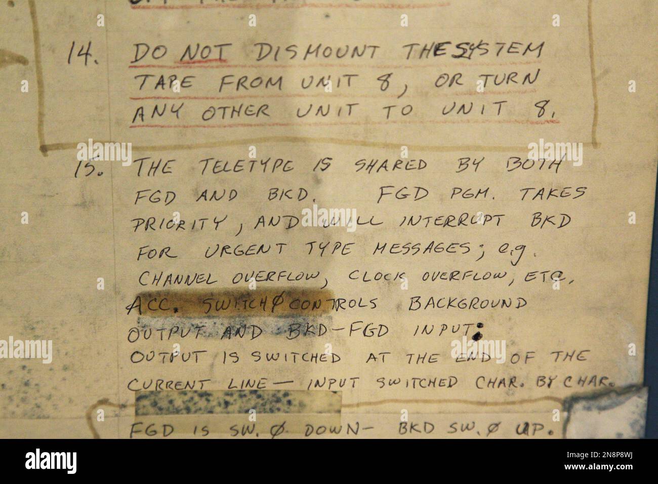 In this photo taken Oct. 30, 2012, original hand-written instructions ...