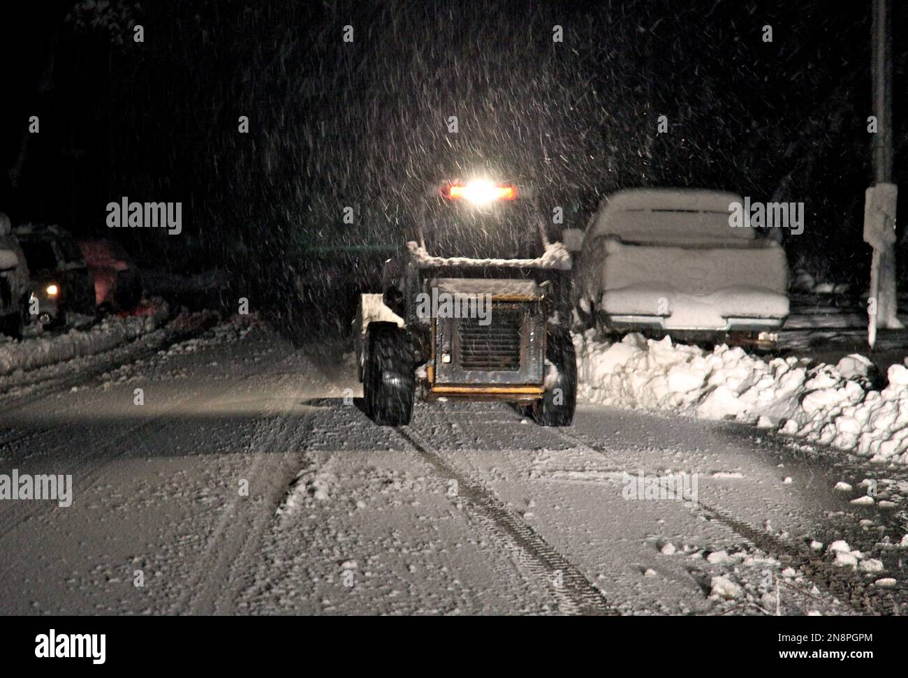 Snow falls in Elkins, W.Va., Tuesday, Oct. 30, 2012, a day after Sandy
