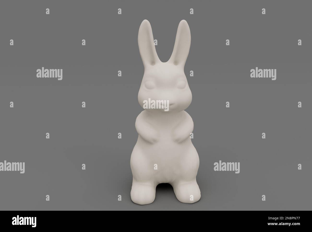 easter rabbit bunny minimal 3d rendering on white background Stock ...