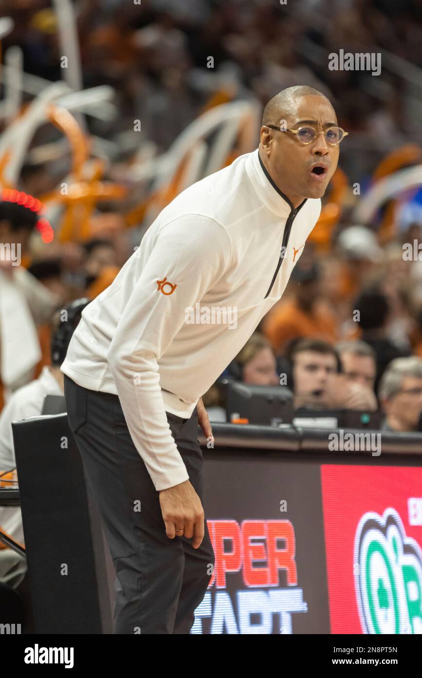 AUSTIN, TX - FEBRUARY 11: Texas Longhorns head coach Rodney Terry yells ...
