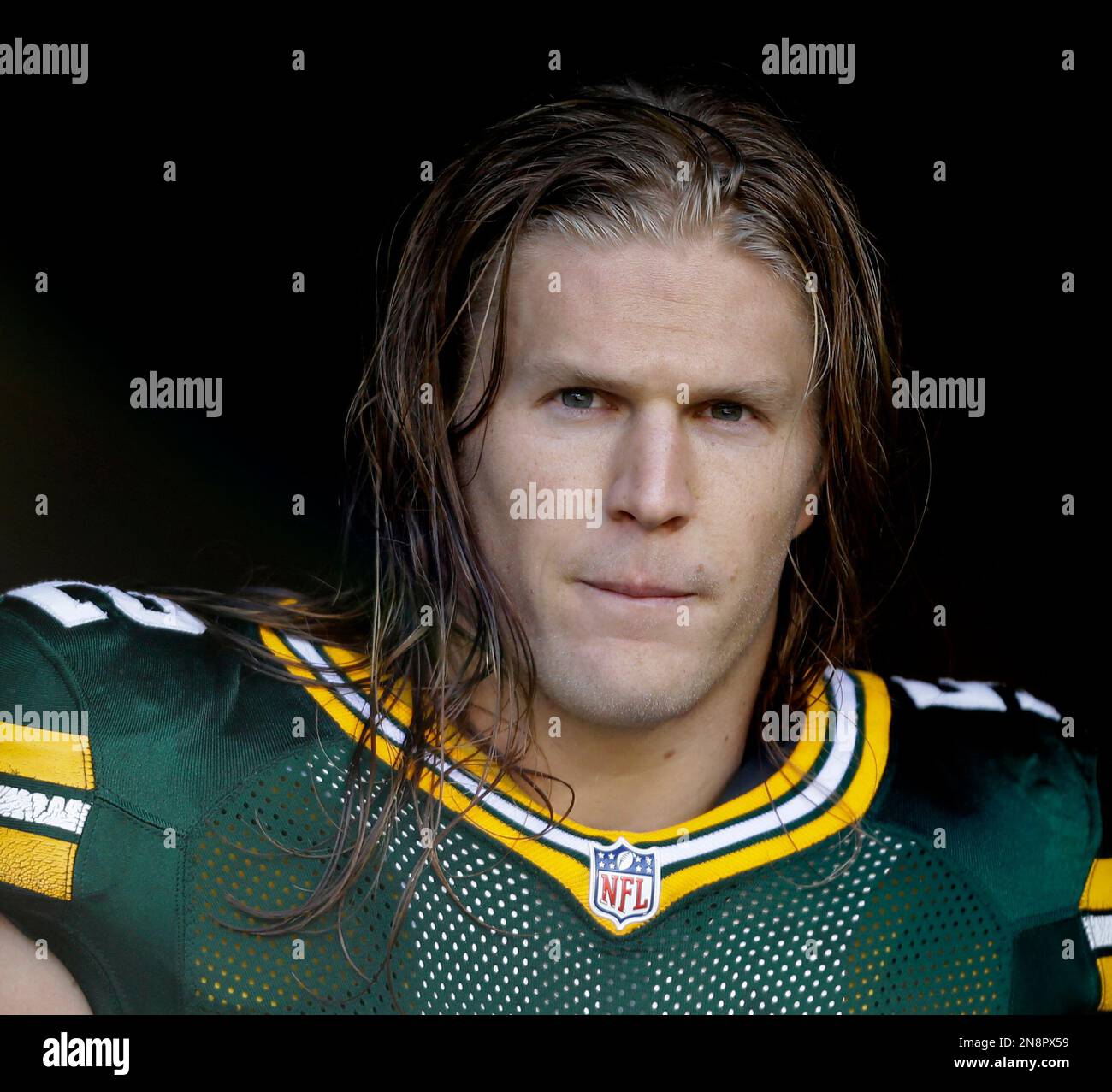 Green Bay Packers' Clay Matthews waits to get introduced at the start