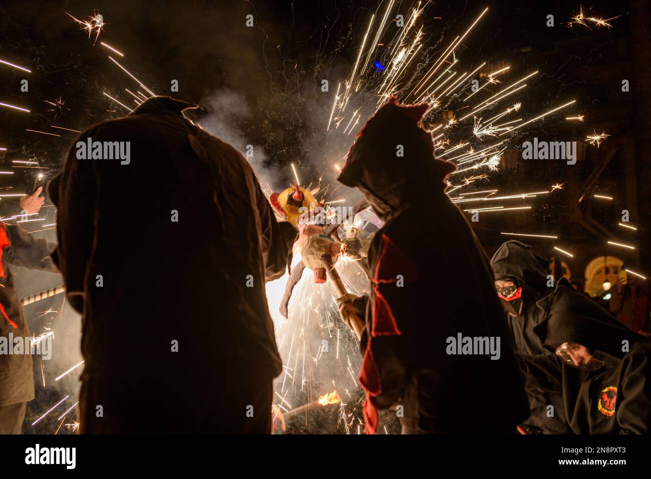 Attendees take part during the event. The traditional Catalan ...
