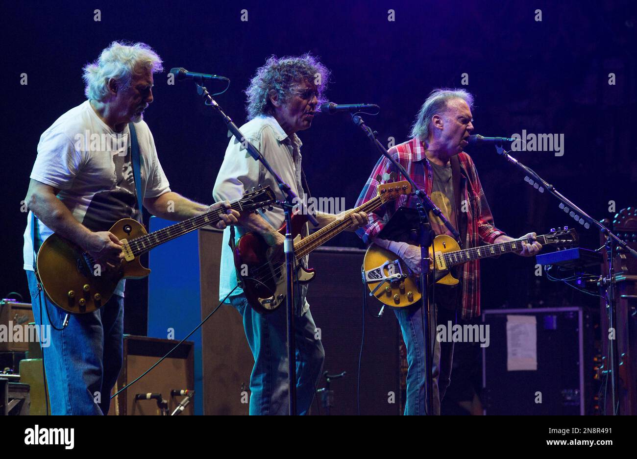 Frank Sampedro, Billy Talbot of Crazy Horse and Neil Young perform at ...