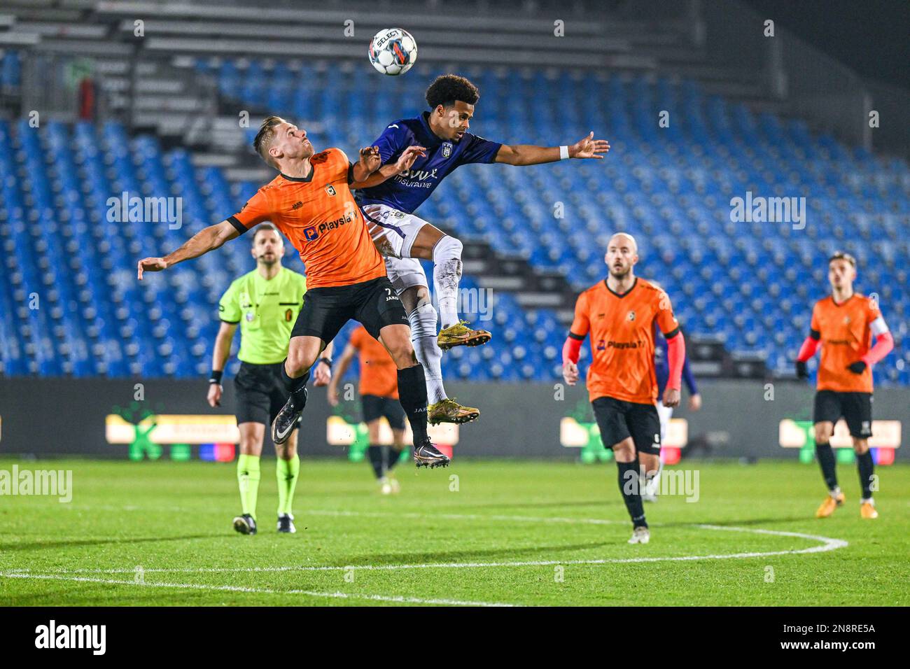 Ilay Camara (57) of RSC Anderlecht pictured during a soccer game between  KMSK Deinze and RSC Anderlecht Futures youth team during the 22 nd matchday  in the Challenger Pro League for the