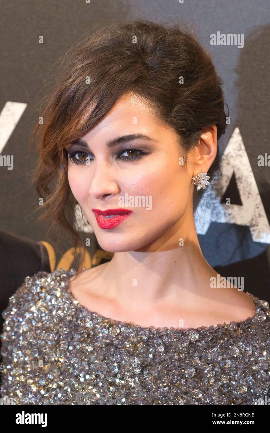 French actress Berenice Marlohe poses for photographers as he arrives ...