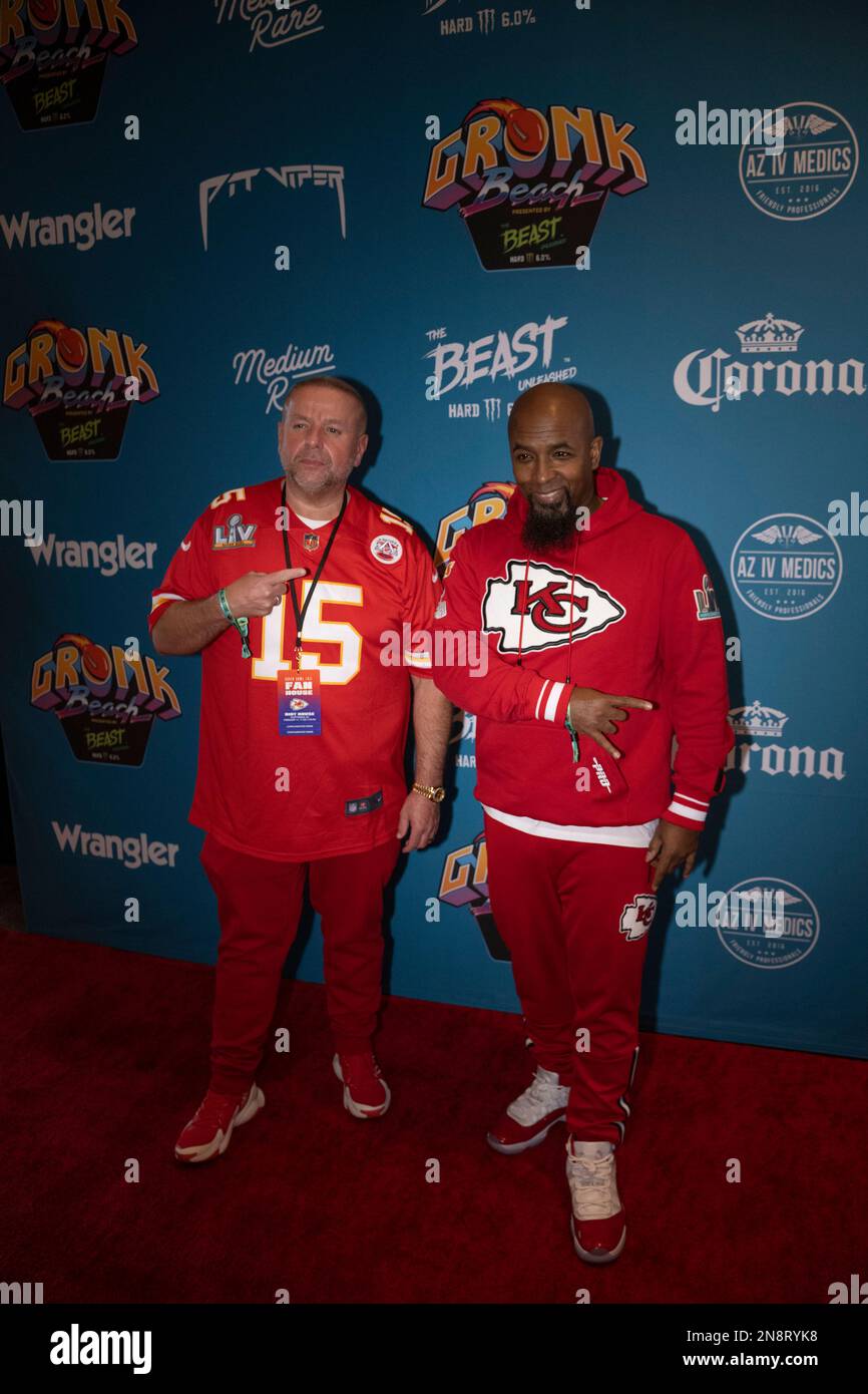 Travis Oguin CEO of Strange Music and rapper Tech N9ne arrive at Gronk ...