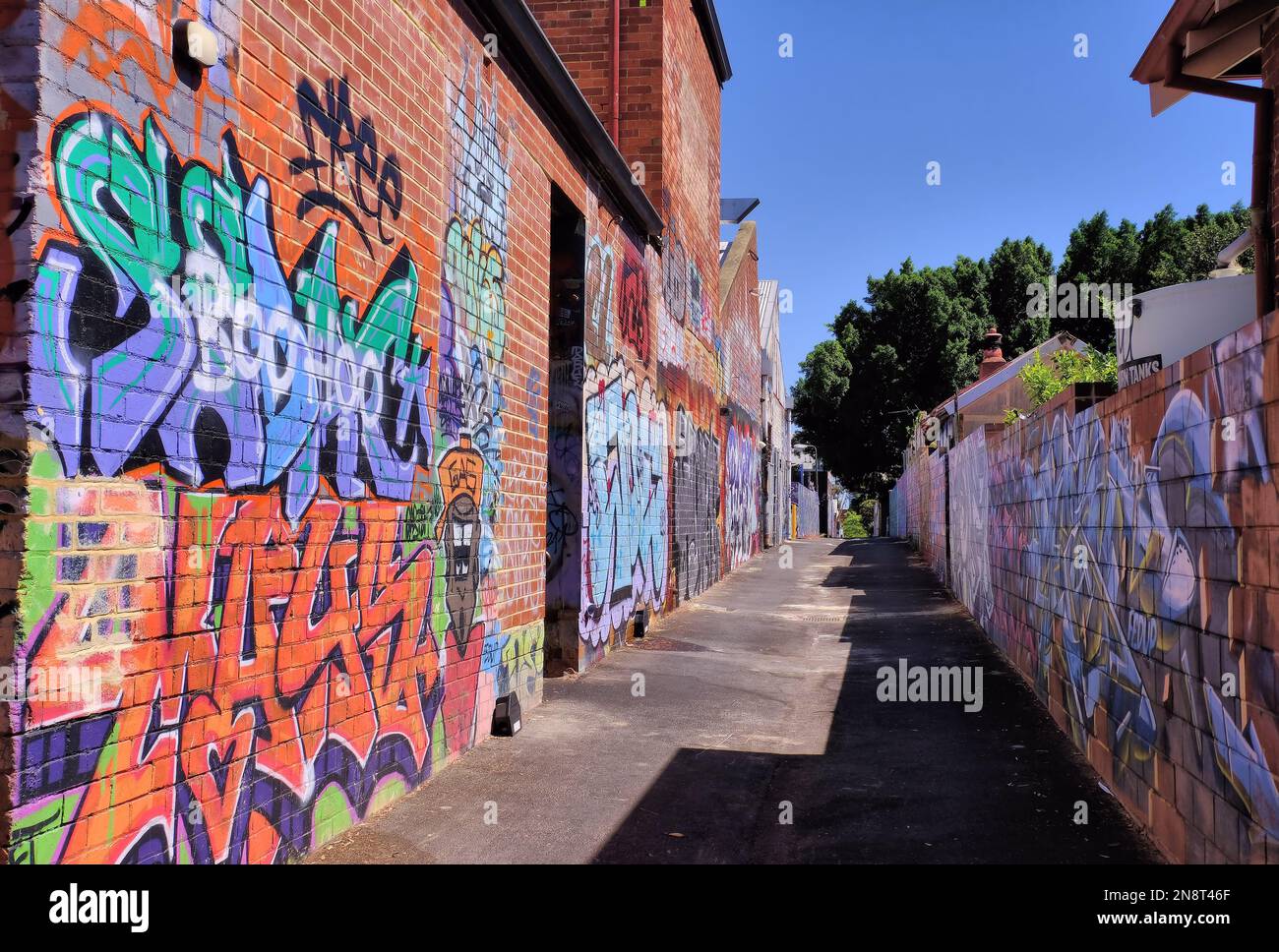 Perth Street art along Mereny Lane, Highgate, Perth, Western Australia Stock Photo Alamy