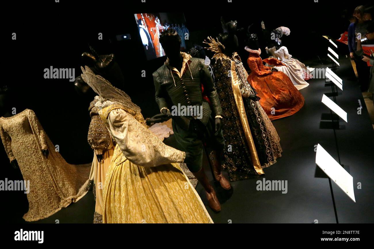 A selection of costumes showing various designs and outfits worn by