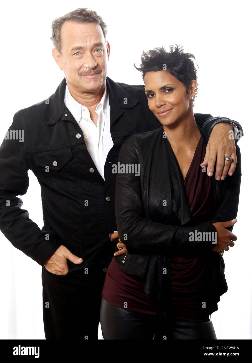 Actors Tom Hanks, left, and Halle Berry, from the upcoming film "Cloud  Atlas", pose for a portrait on Oct. 14, 2012, in Beverly Hills, Calif.  (Photo by Matt Sayles/Invision/AP Stock Photo -