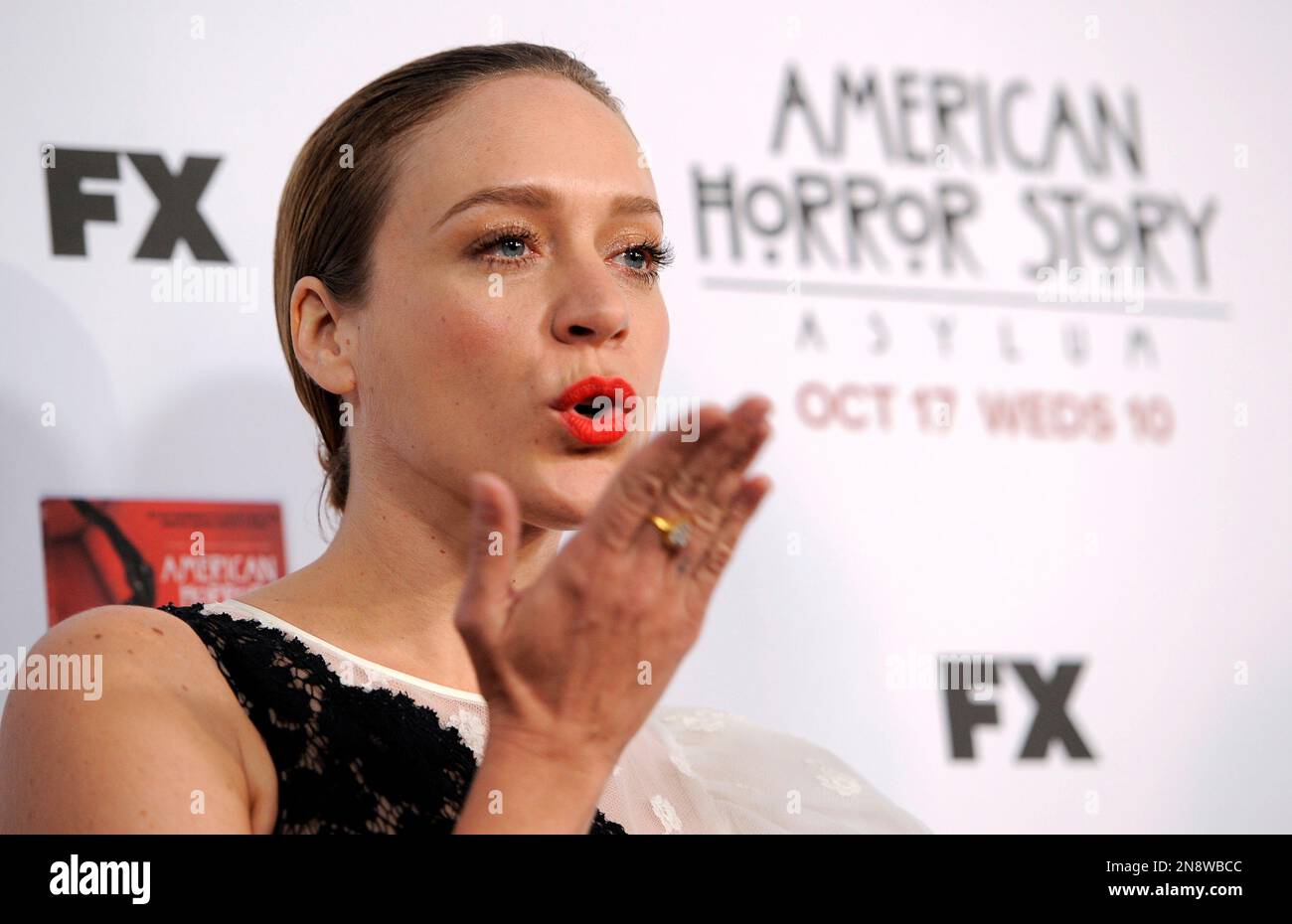 Chloe Sevigny, a cast member in "American Horror Story: Asylum," blows