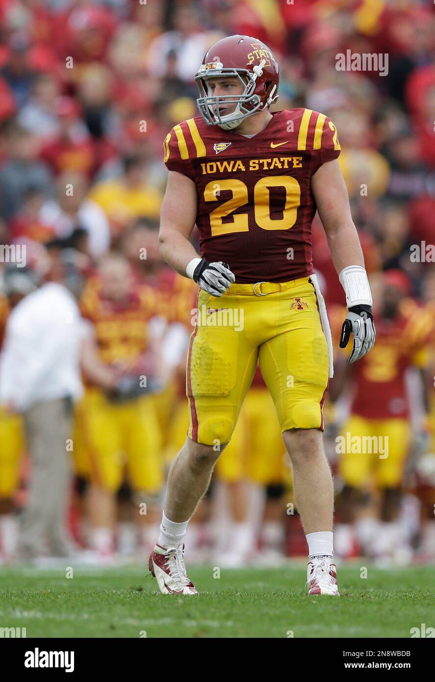 Iowa State Linebacker Jake Knott Looks On During The First Half Of An Ncaa College Football Game 3587