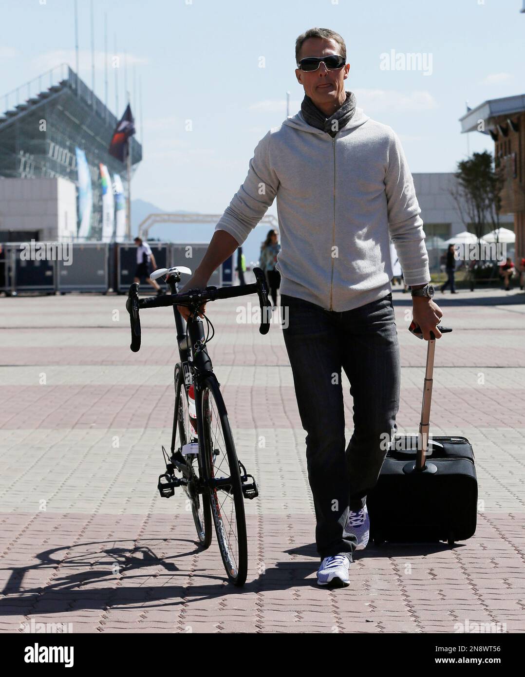 Mercedes driver Michael Schumacher of Germany arrives at the Korean