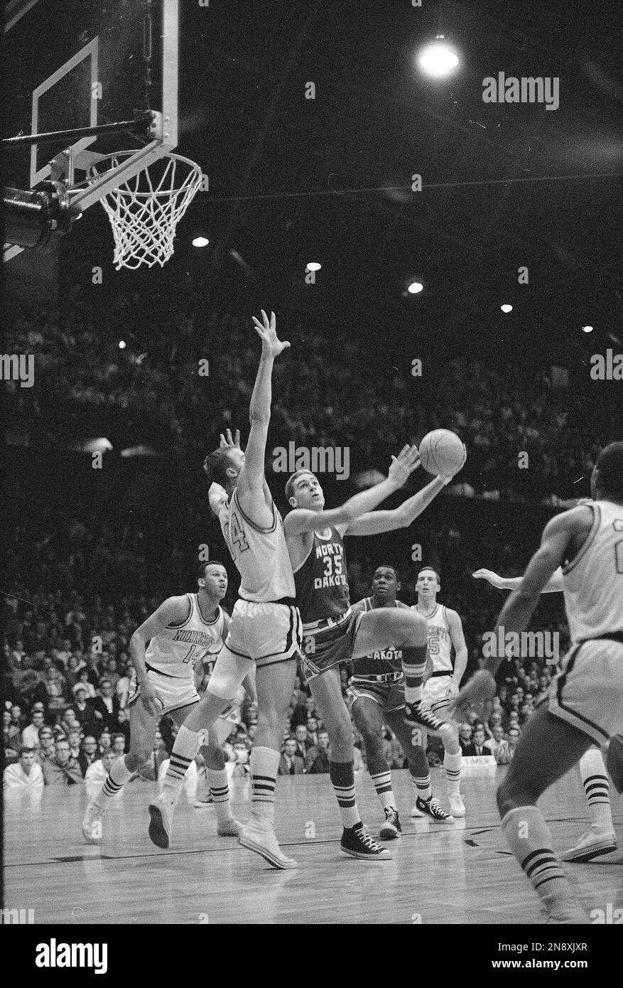 Phil Jackson (35) of North Dakota University is shown in action, Dec. 1