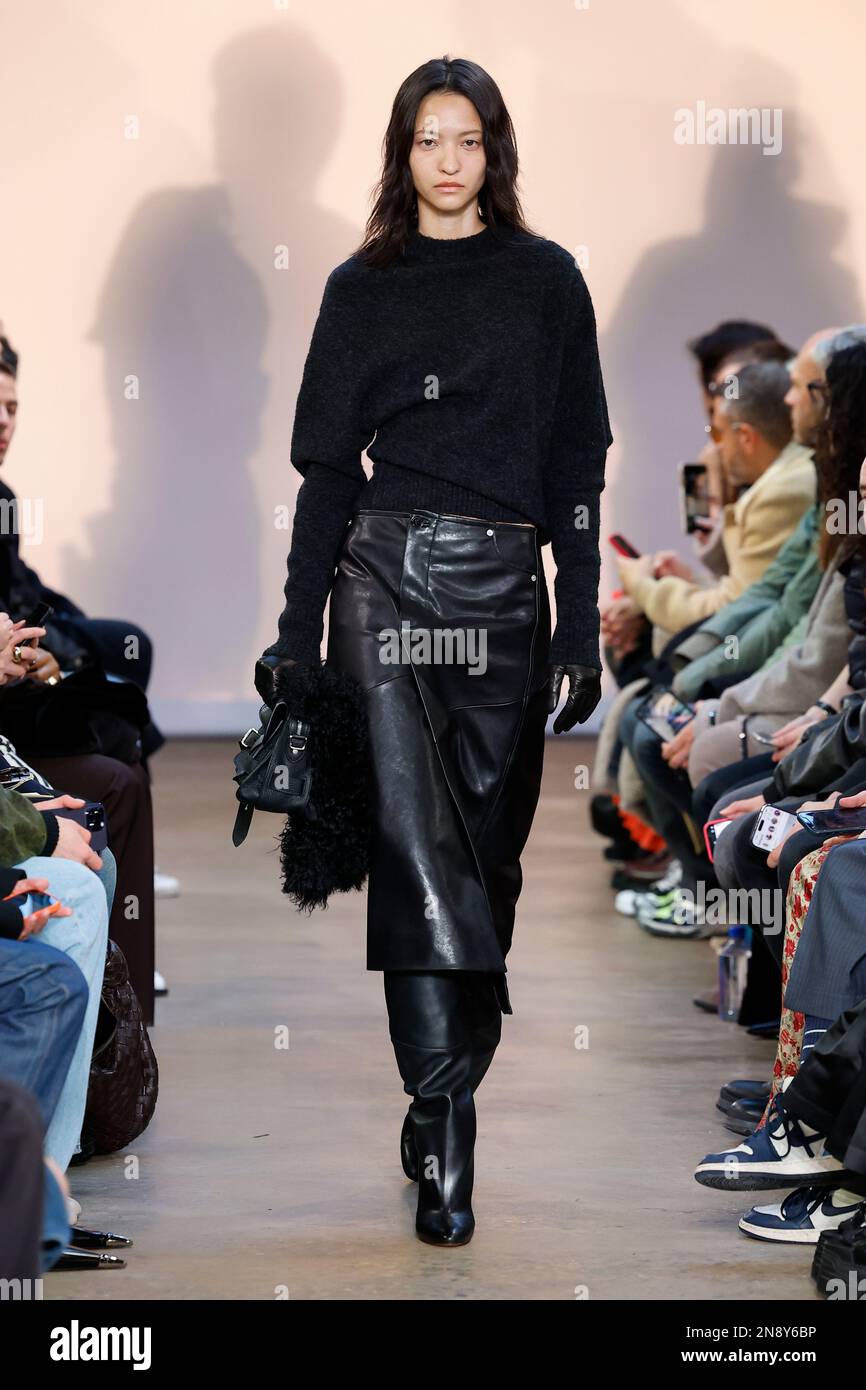 New York USA. 11th Feb 2023. A model walks on the runway at the