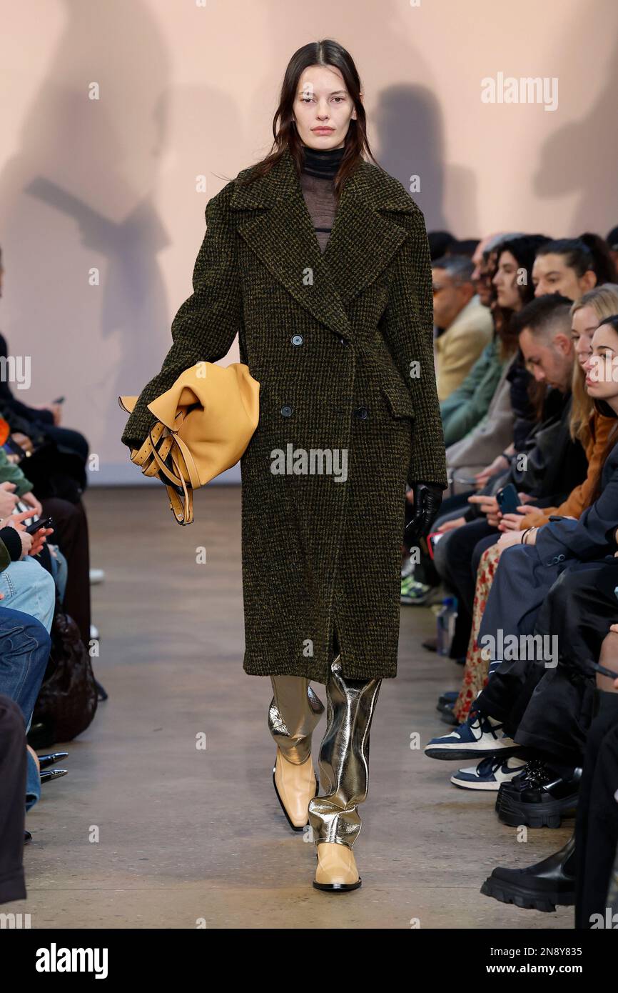 New York USA. 11th Feb 2023. A model walks on the runway at the