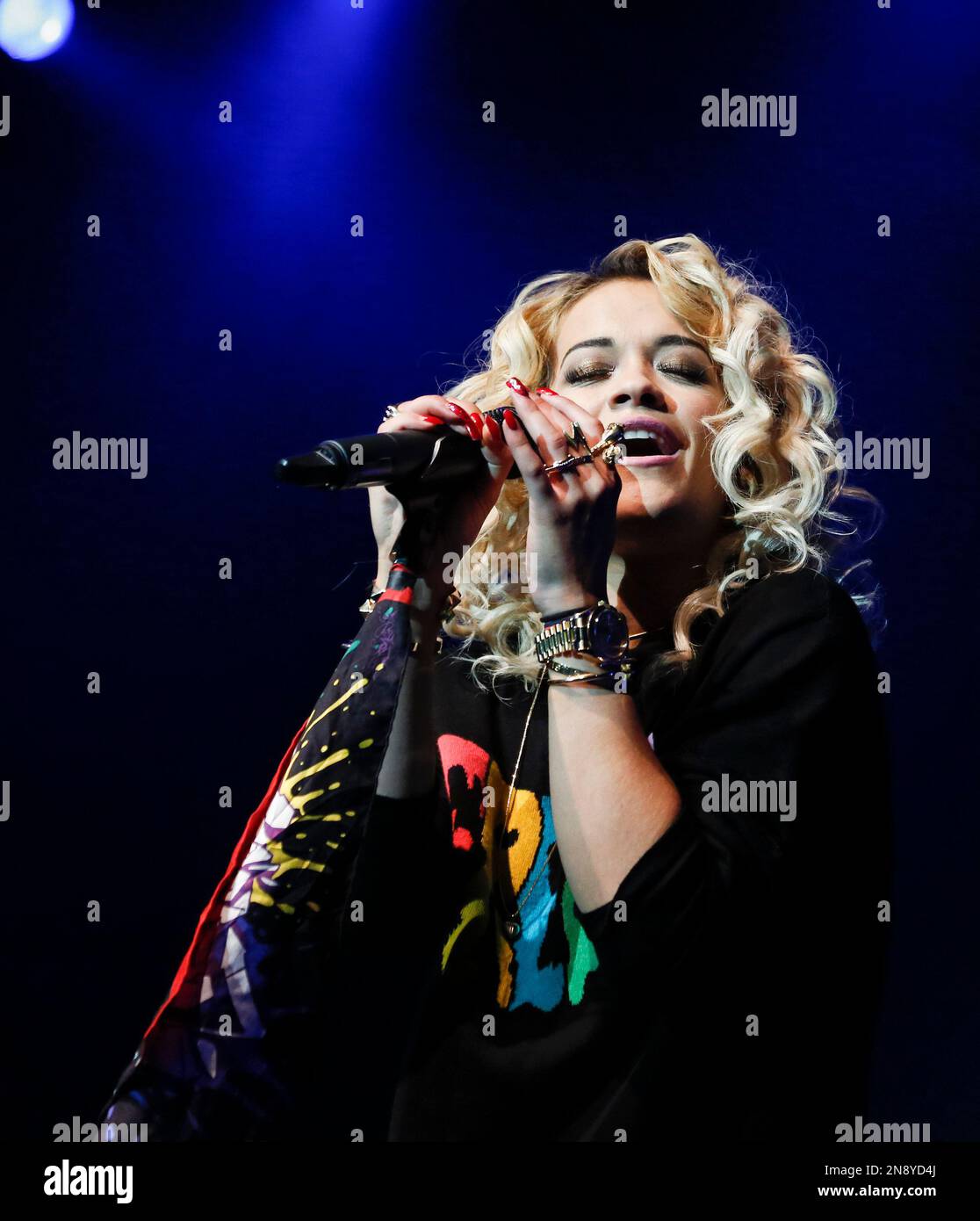 Singer Rita Ora is seen in concert at the Nokia Theatre during ...