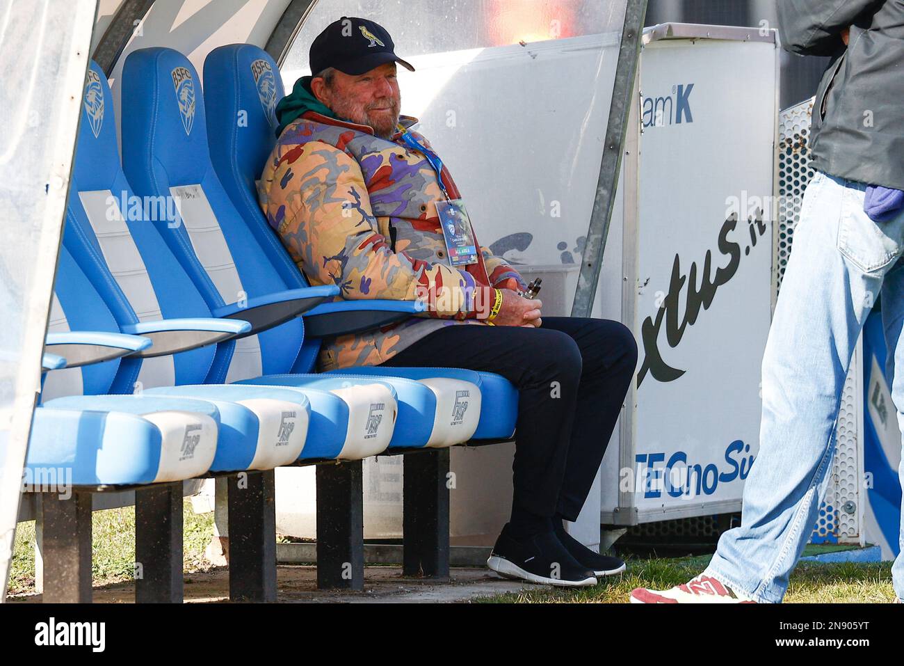 Venice, Italy. 01st May, 2023. Ceo of Modena Carlo Rivetti and Simone Pavan  during Venezia FC vs Modena FC, Italian soccer Serie B match in Venice,  Italy, May 01 2023 Credit: Independent