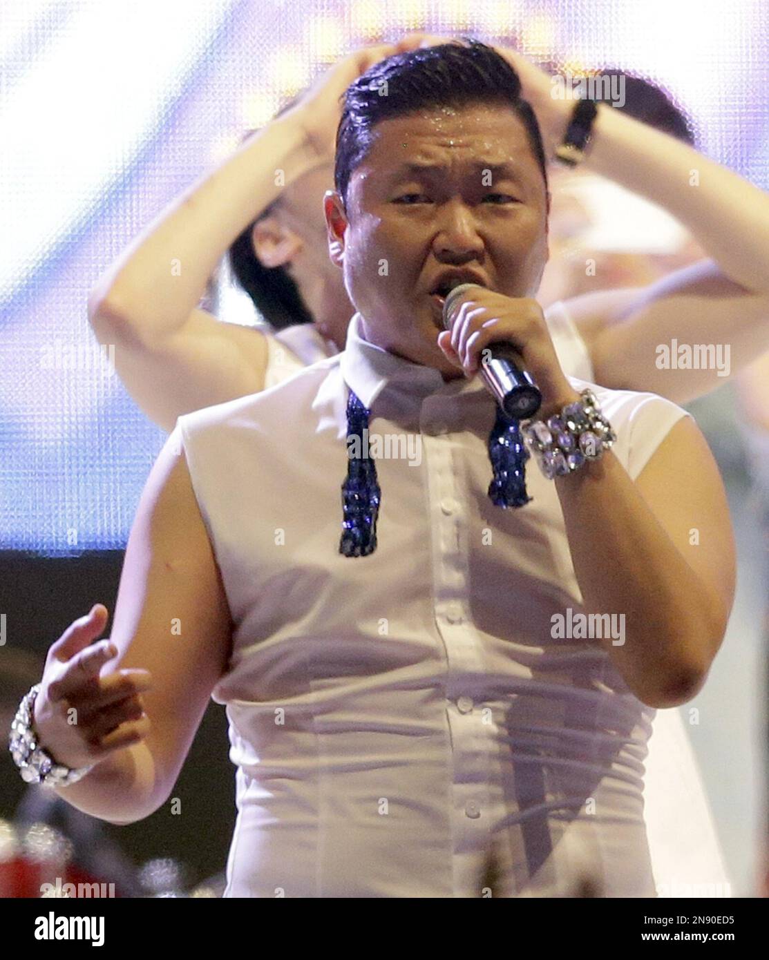 South Korean rapper PSY, who sings the popular
