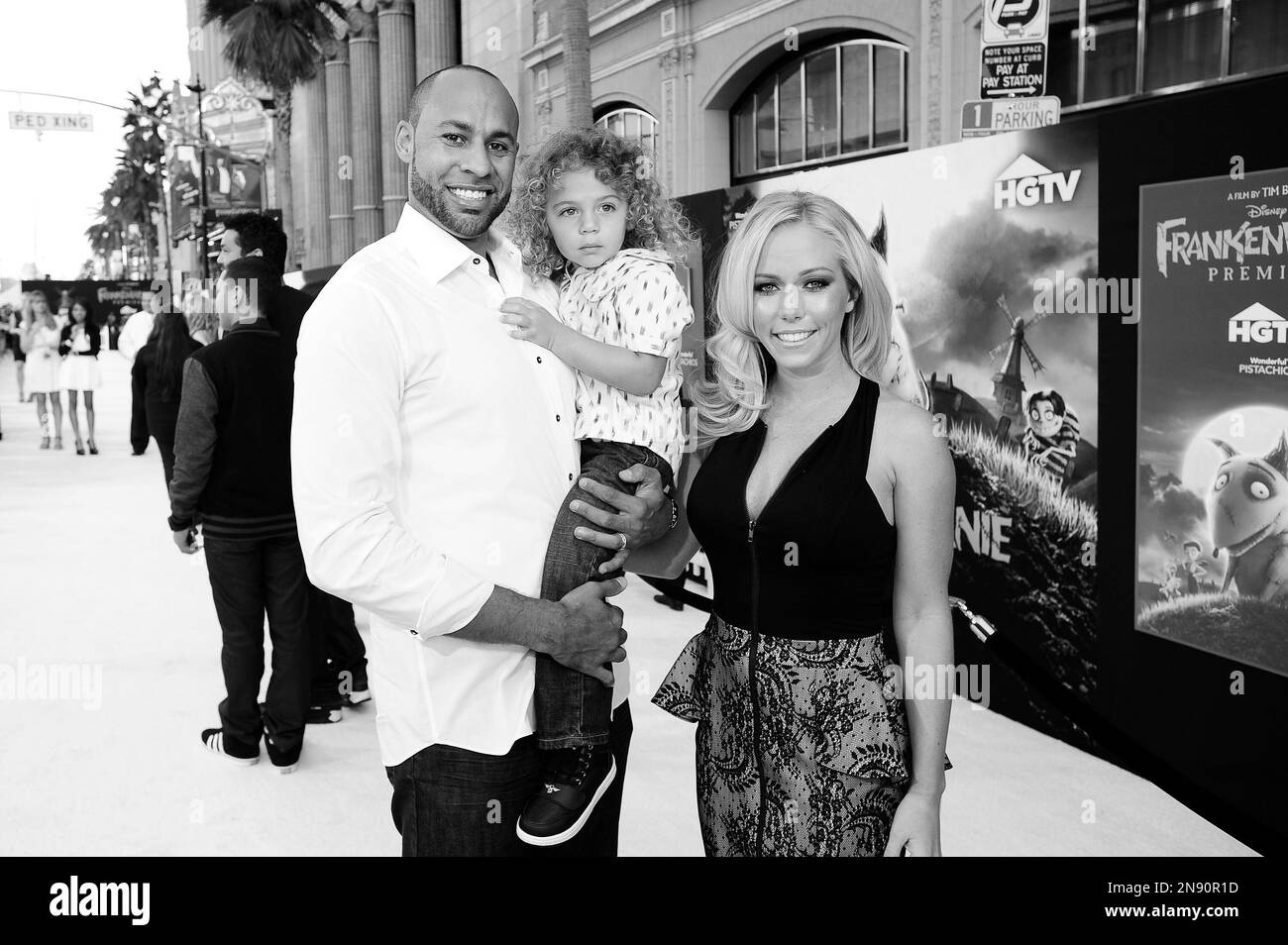 Actress Kendra Wilkinson, right, and her family, husband Hank Baskett ...