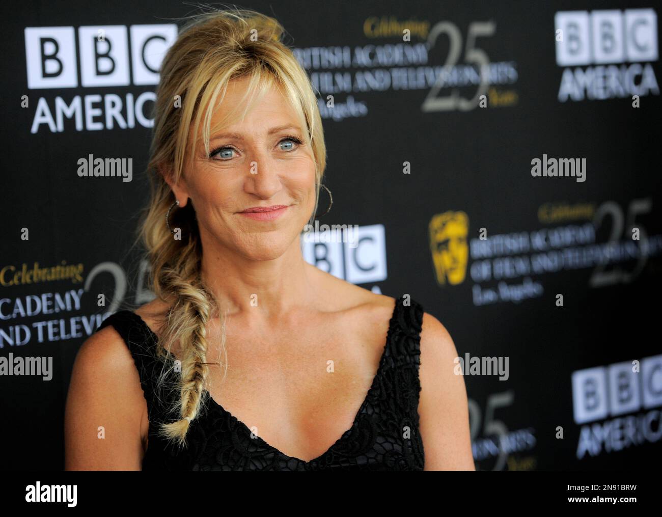 Actress Edie Falco poses at the British Academy of Film and Television