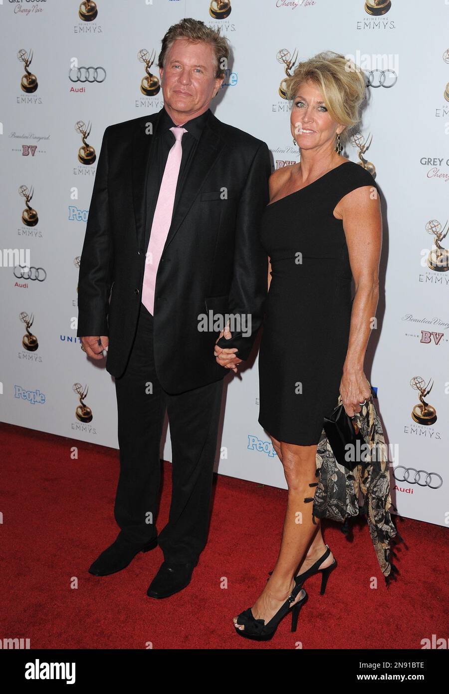 Tom Berenger, left and wife Lois Bergeron attend the Emmy Awards ...