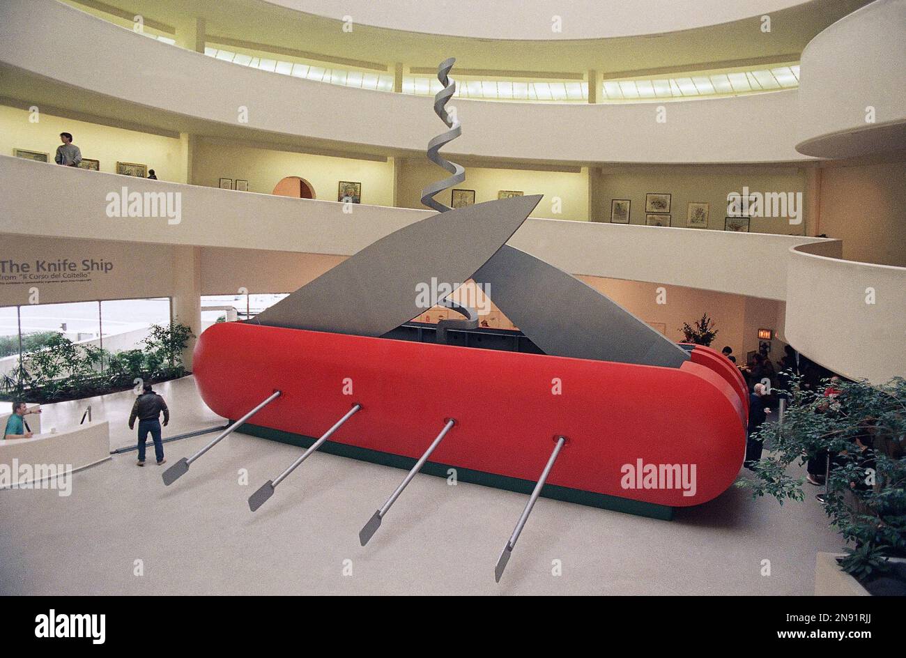 This knifeship forms "Il Corso del Coltello," on display at Guggenheim