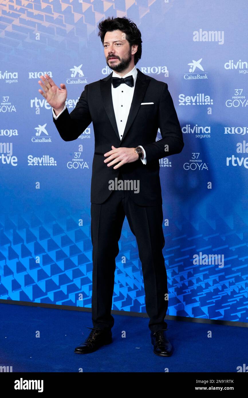 Alvaro Morte attending the 37th Goya Awards at FIBES Conference and ...