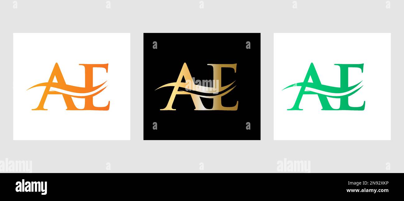 Initial Monogram Letter AE Logo Design. AE Logotype Template Stock ...