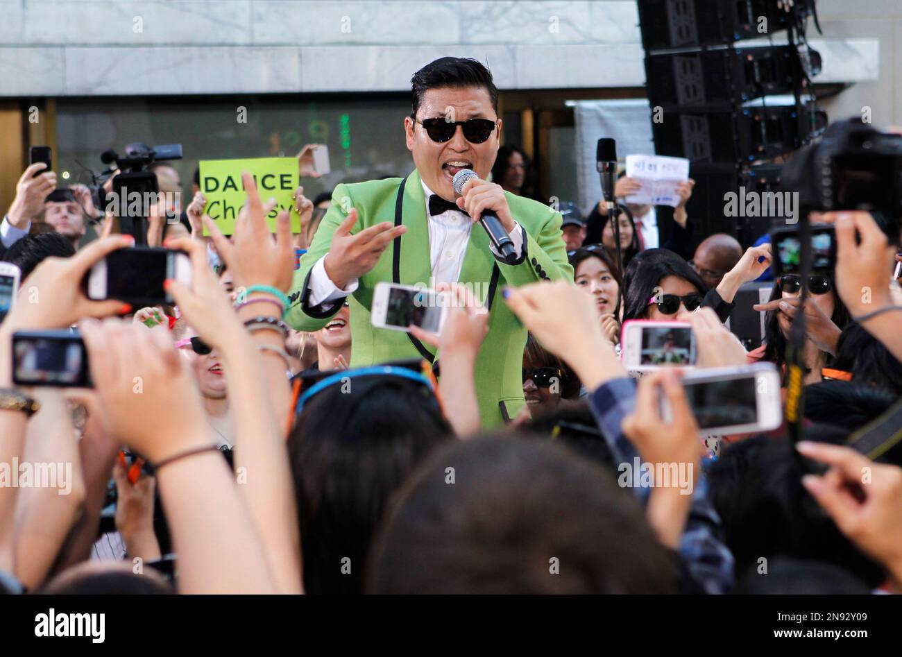 South Korean rapper Psy performs his massive K-pop hit