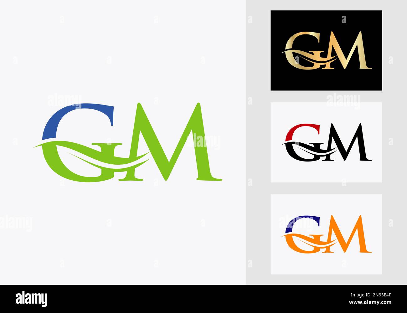 monogram gm logo design