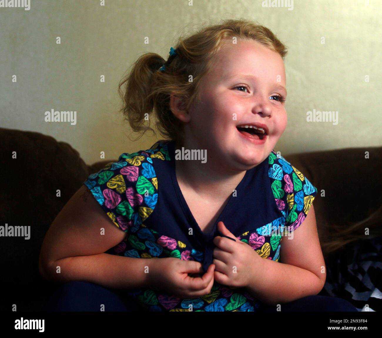 In this photo taken Monday, Sept. 10, 2012, sevenyearold beauty