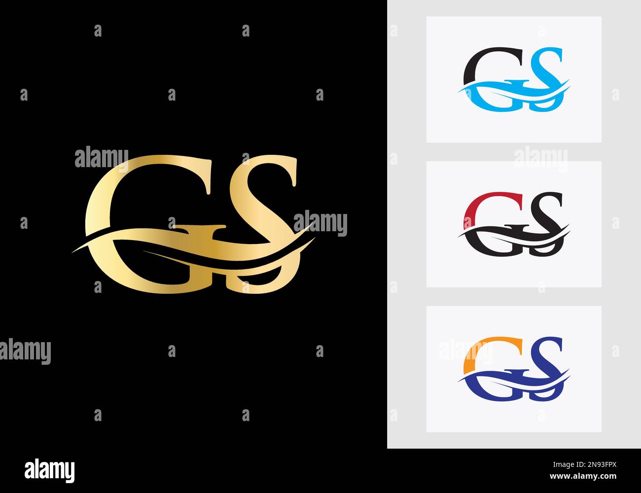 GS logo with negative space triangle and circle shape design template  isolated on white background Stock Vector Image & Art - Alamy