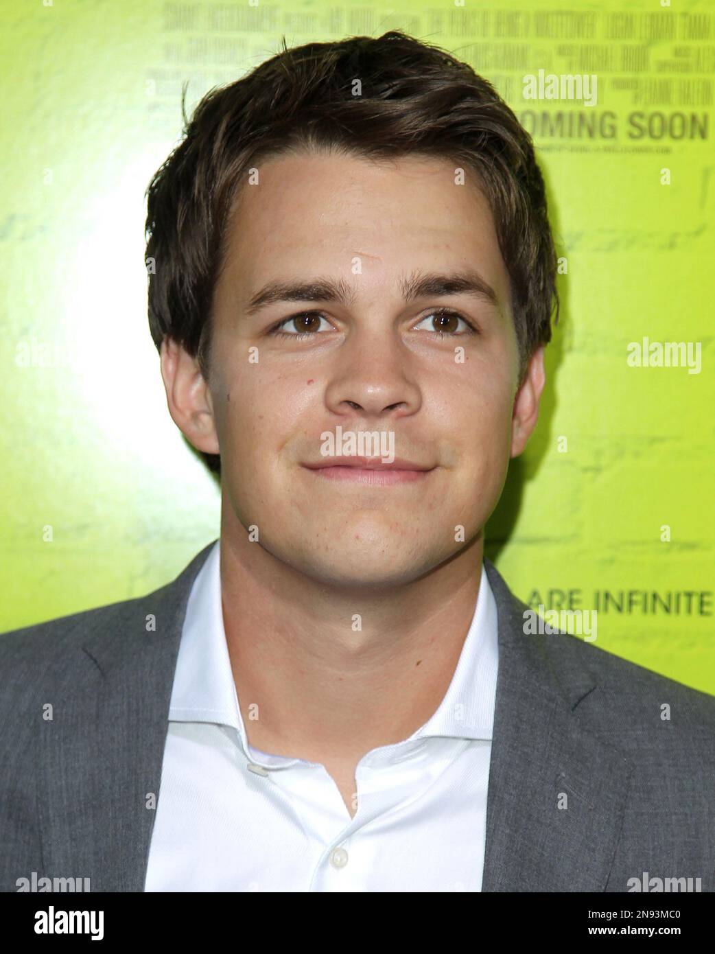 Johnny Simmons attends the premiere of 