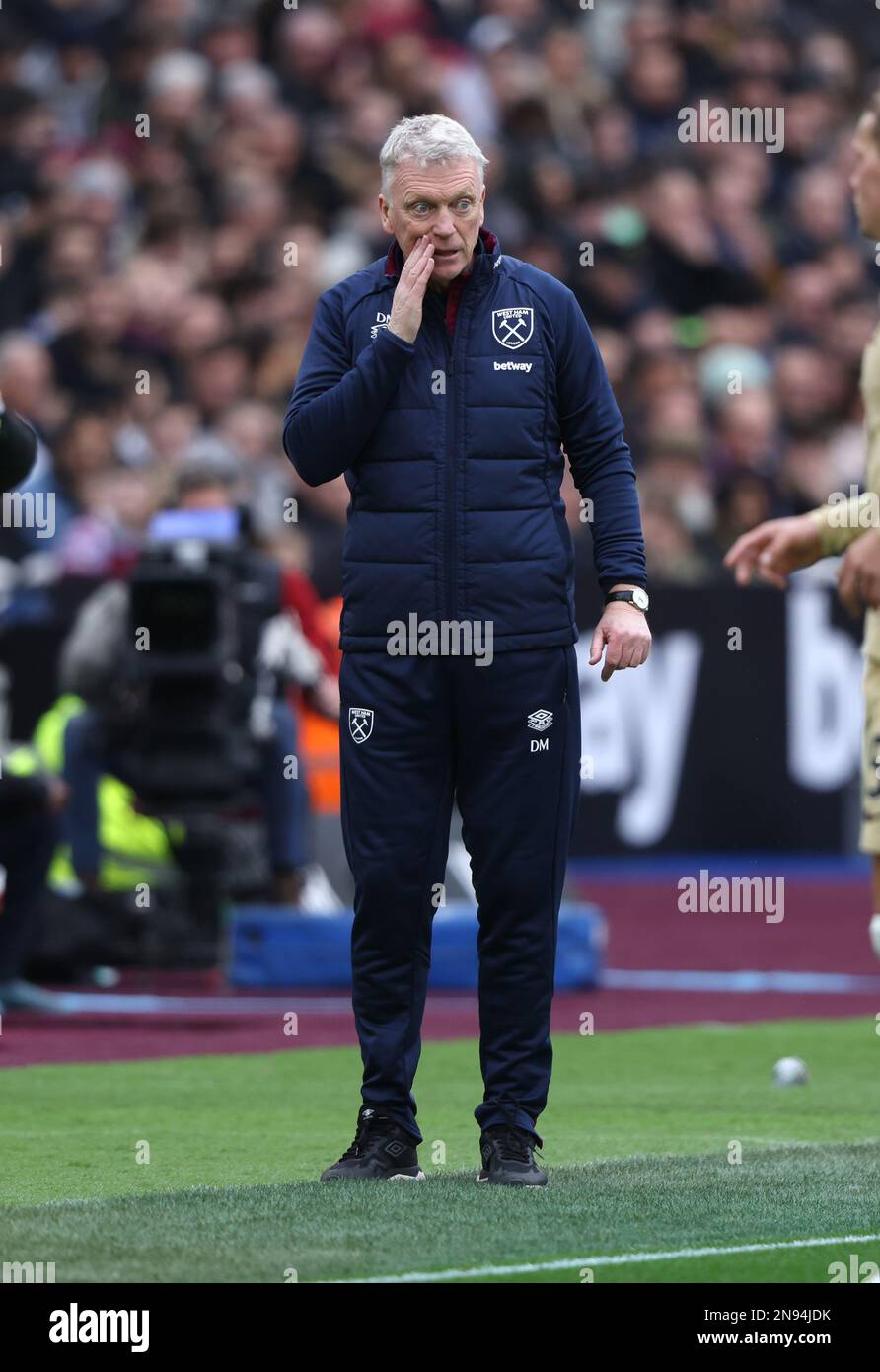 London, UK. 11th Feb, 2023. David Moyes (West Ham manager) at the West