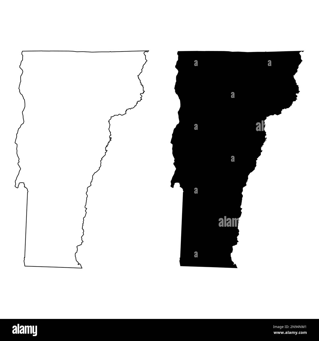 Set of Vermont map shape united - Set Of Vermont Map Shape United States Of America Flat Concept Vector Illustration 2N94NM1 