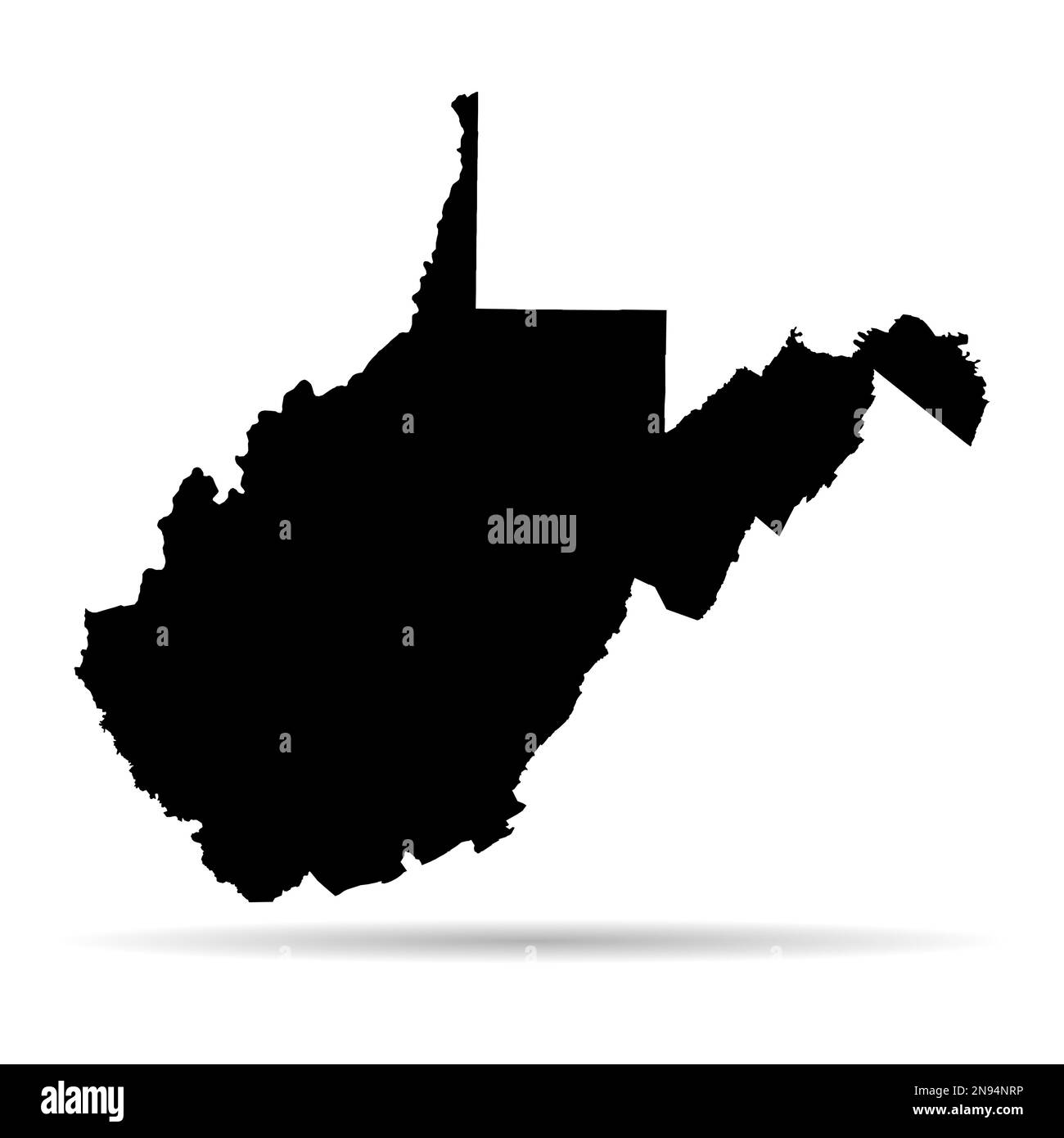 West Virginia map shape united - West Virginia Map Shape United States Of America Flat Concept Icon Symbol Vector Illustration 2N94NRP 