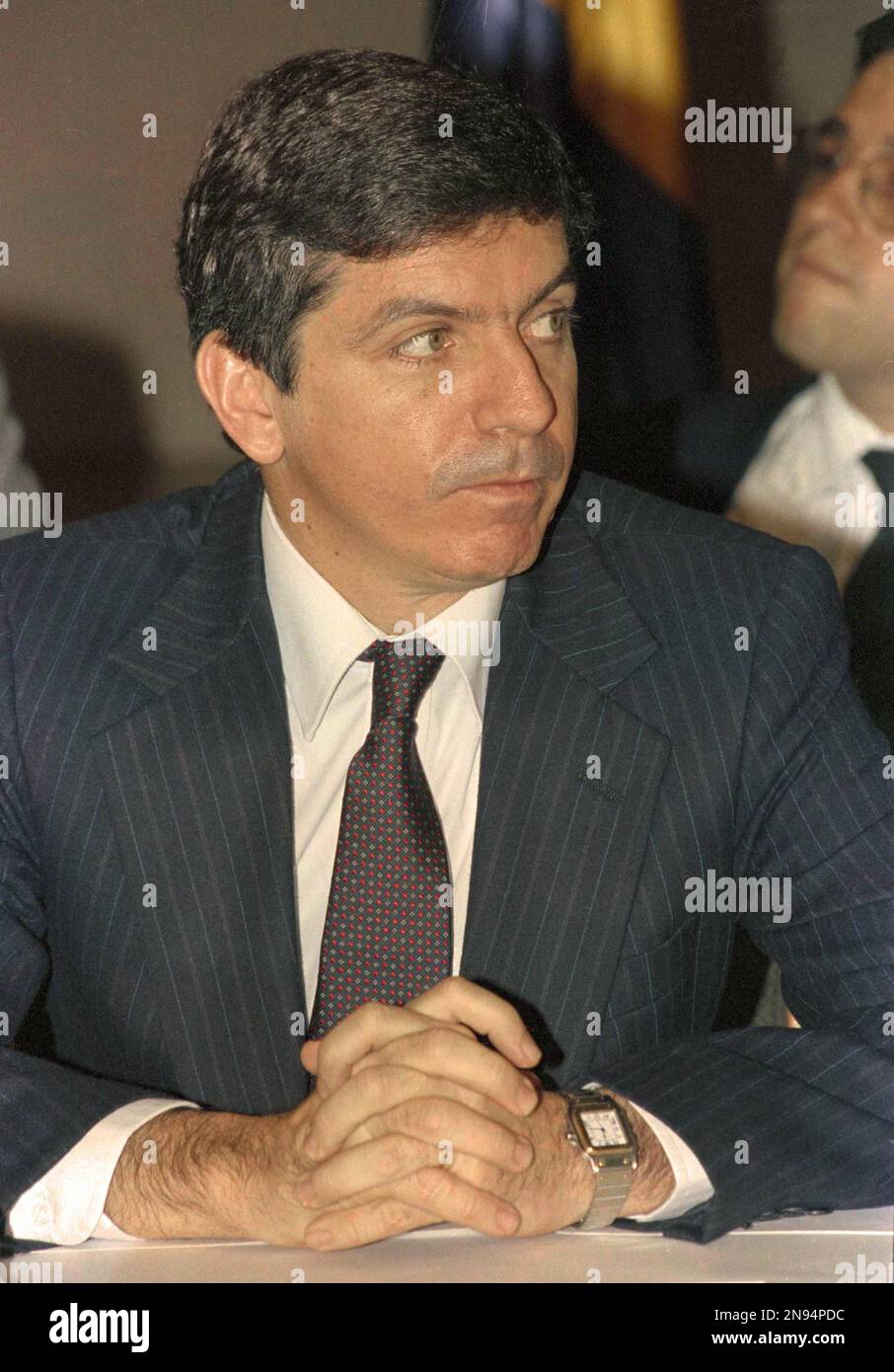 President Cesar Gaviria Of Colombia Is Shown In Miami Aug 6 1990 president-cesar-gaviria-of-colombia-is-shown-in-miami-aug-6-1990