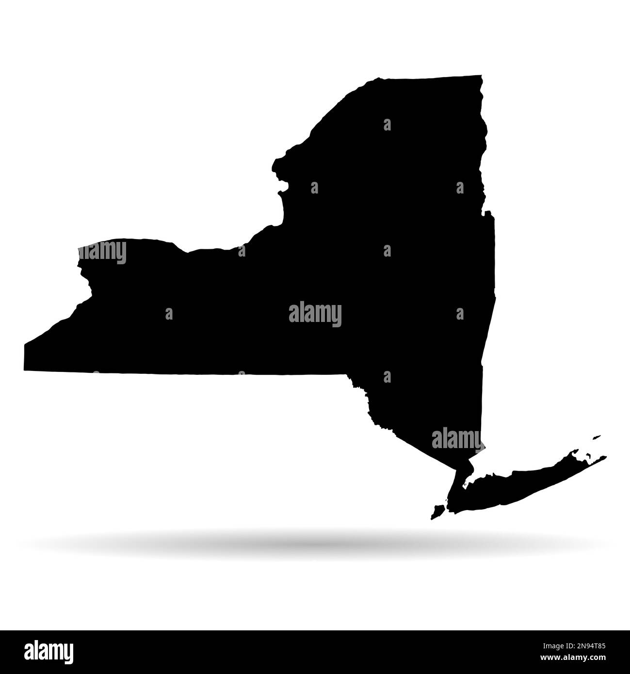 New york map shape shadow united - New York Map Shape Shadow United States Of America Flat Concept Icon Symbol Vector Illustration 2N94T85 