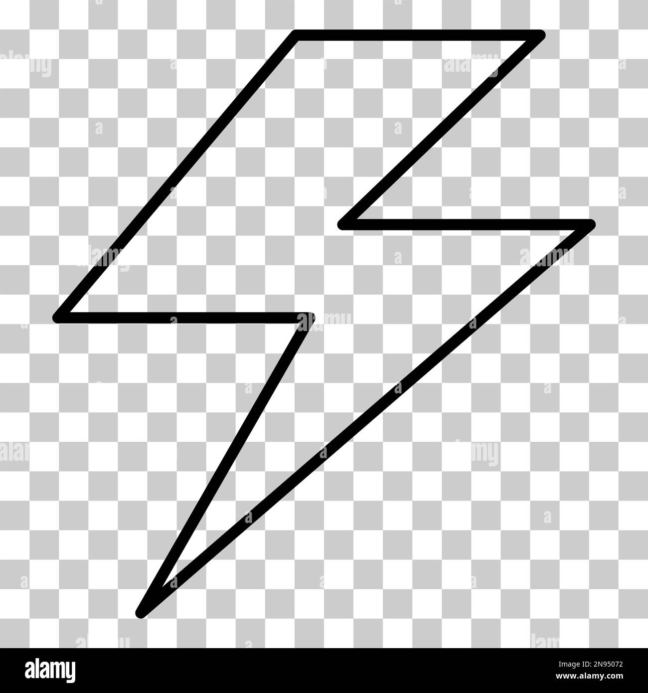 Light flash icon, electric charge power symbol, graphic flat design
