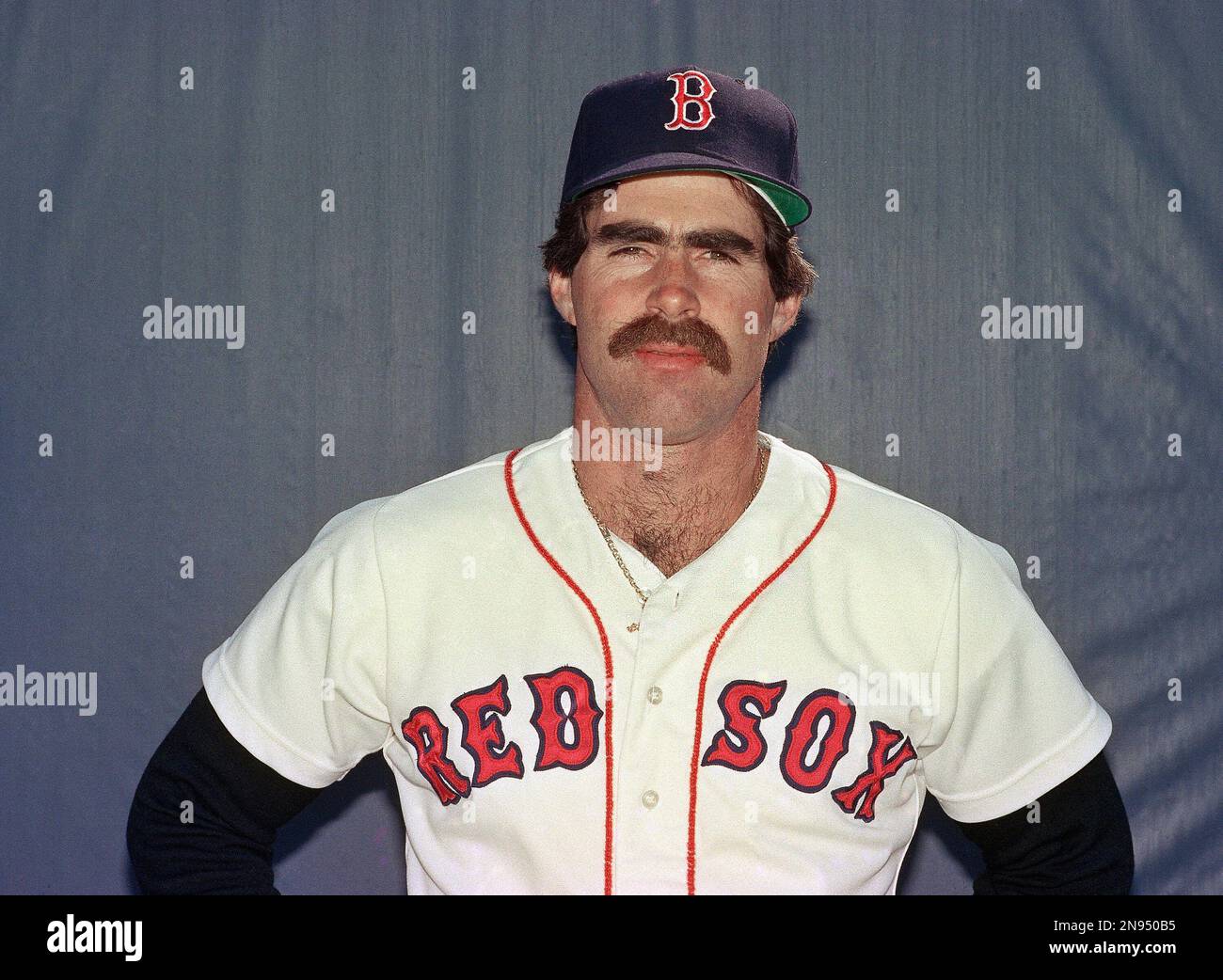 Boston Red Sox first baseman, Bill Buckner is shown in March 1986. (AP