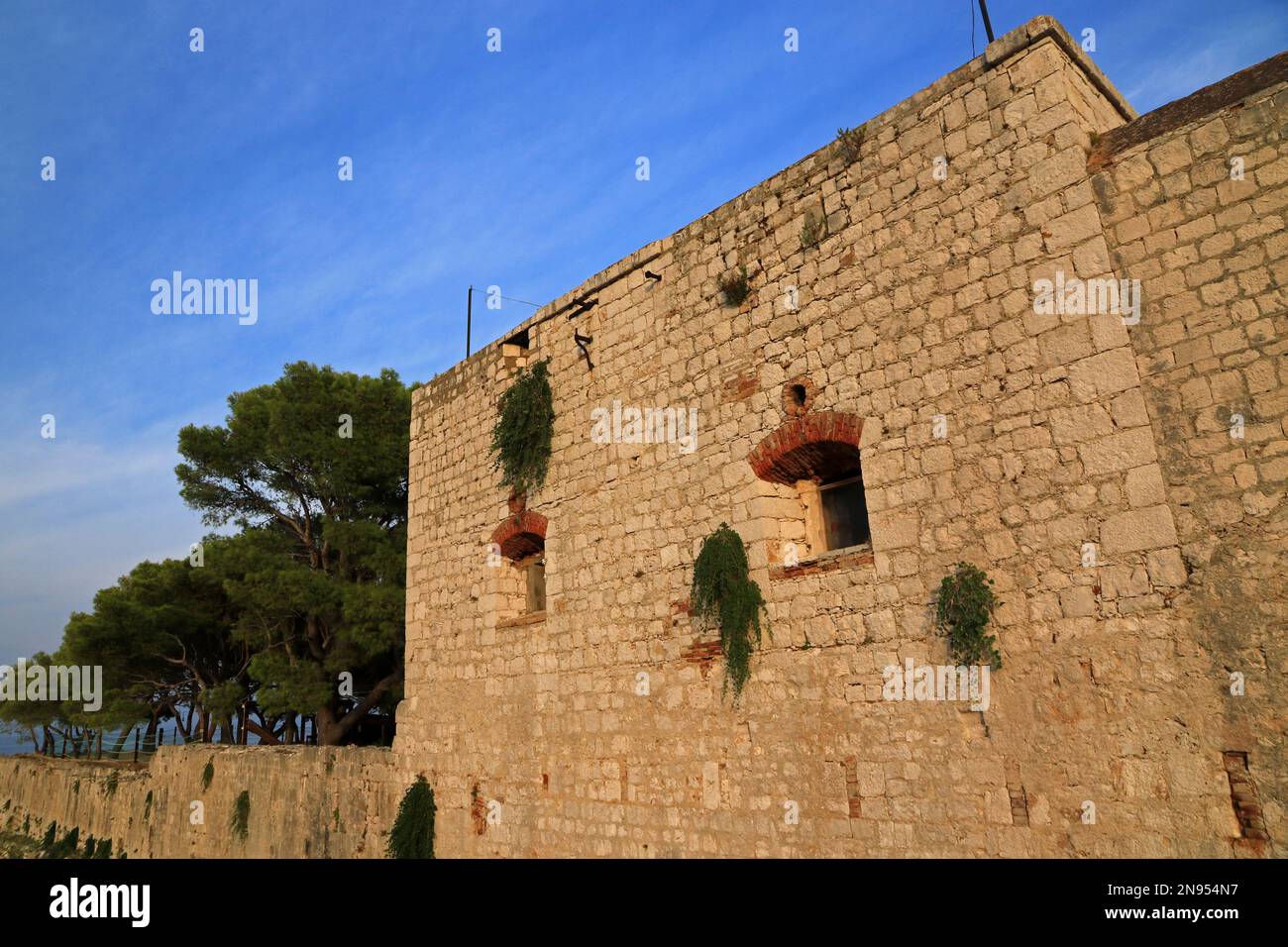 Fort was built by the British, Vis island, Croatia Stock Photo