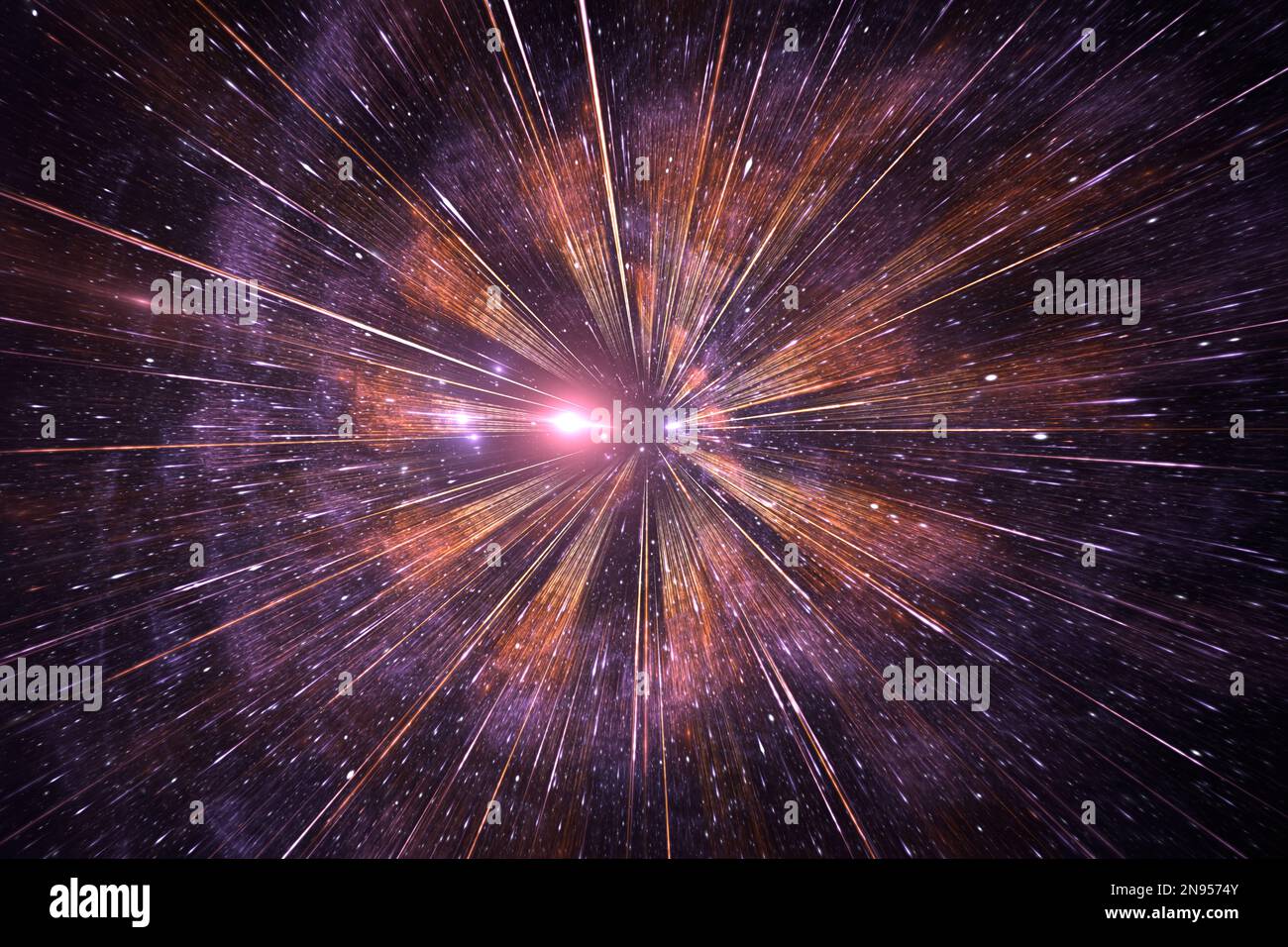 High-energy particles explosion. 3D illustration Stock Photo - Alamy