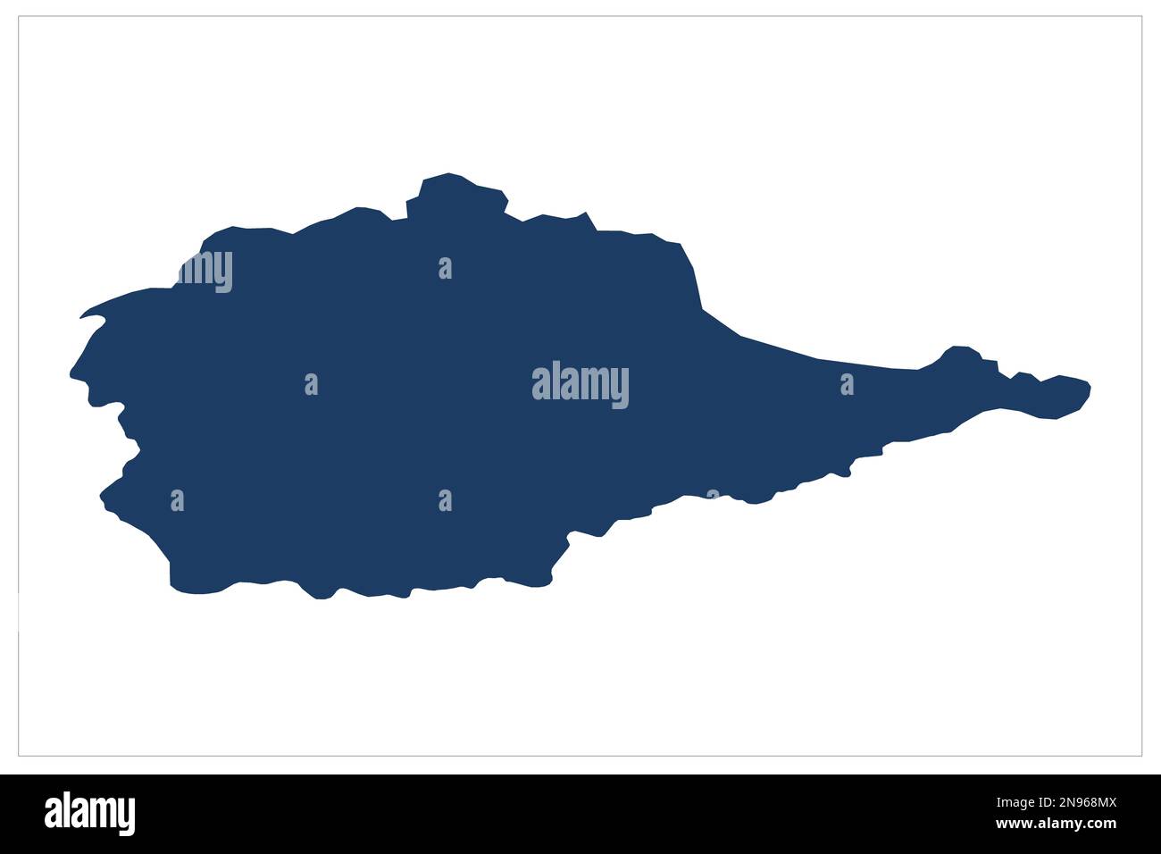 Zabaykalsky, Evreyskaya AOb , Yevrey Russia State Oblast Province Map Illustration on white background using blue color Stock Photo