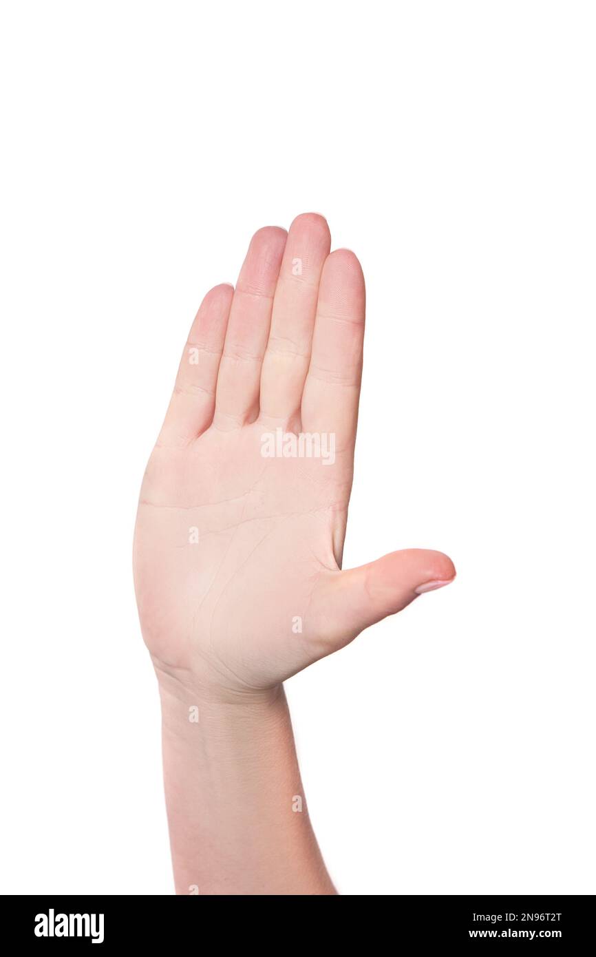 hand high five isolated white background Stock Photo - Alamy