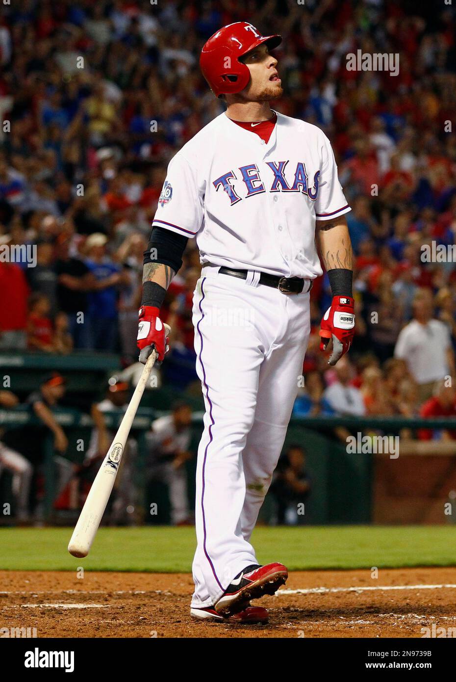 Outfielder Josh Hamilton of the Texas Rangers. plays in a game against the  Tampa Bay Rays at Tropicana Park in St.Petersburg,Florida August 17,2010  (AP Photo/Tom DiPace Stock Photo - Alamy