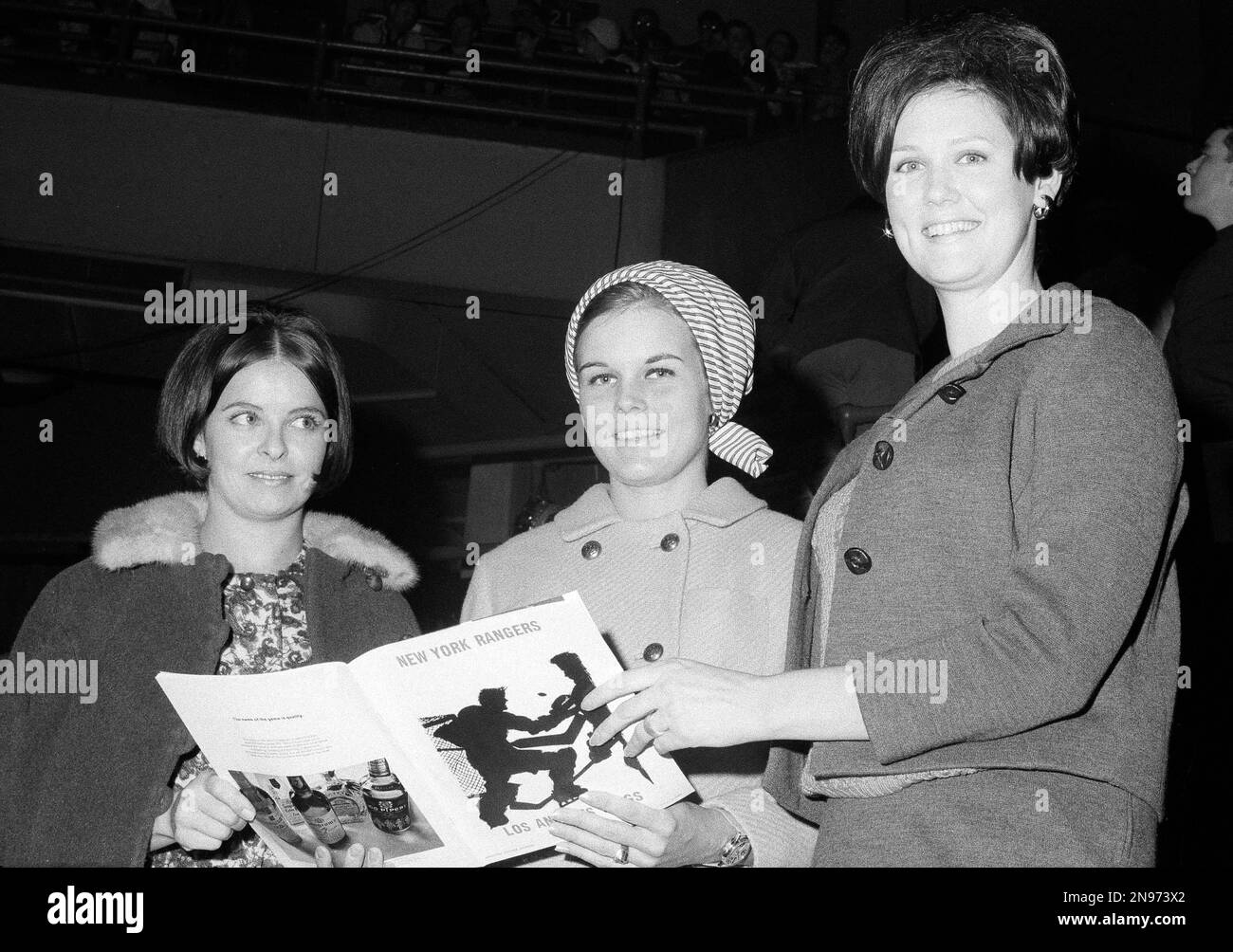 Wives of New York Rangers hockey players Vic Hadfield, Rod Seiling and