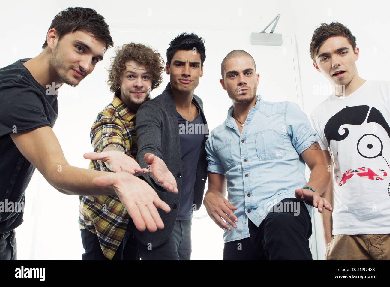 This Aug. 22, 2012 photo shows members of the British boy band "The