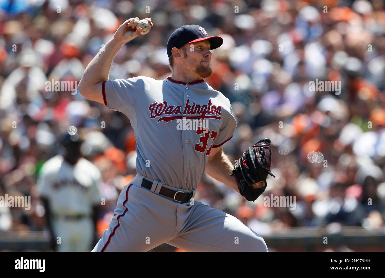 Washington Nationals pitcher Stephen Strasburg (37) against the San